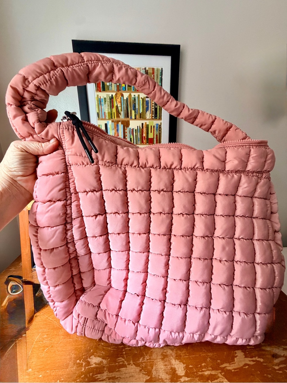 FP Movement by Free People Quilted Carryall Bag Petal Pink